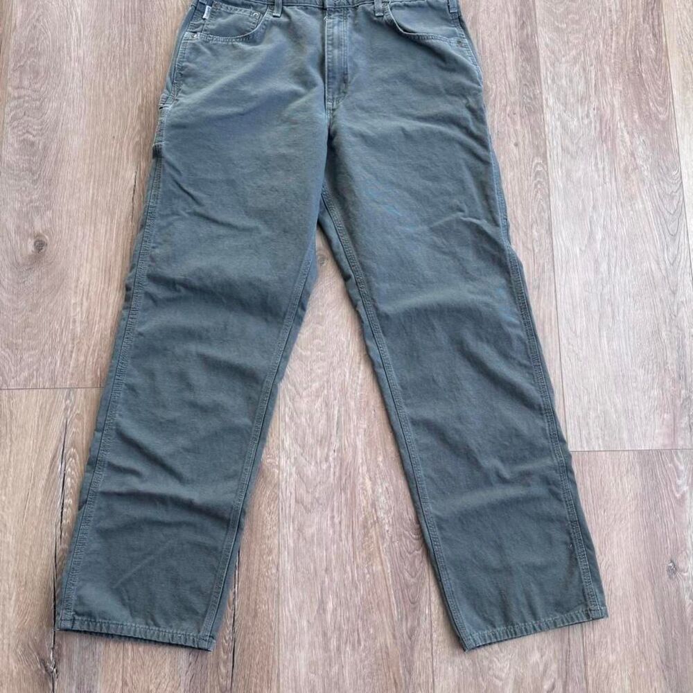Carhartt Men's Green and Khaki Trousers